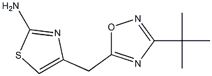 4-[(3-tert-butyl-1,2,4-oxadiazol-5-yl)methyl]-1,3-thiazol-2-amine Struktur