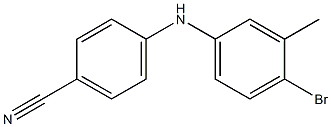 4-[(4-bromo-3-methylphenyl)amino]benzonitrile Struktur