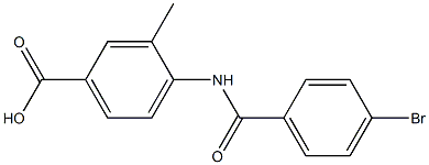 4-[(4-bromobenzoyl)amino]-3-methylbenzoic acid Struktur