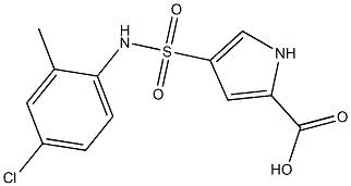 4-[(4-chloro-2-methylphenyl)sulfamoyl]-1H-pyrrole-2-carboxylic acid Struktur