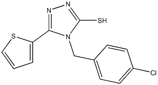 4-[(4-chlorophenyl)methyl]-5-(thiophen-2-yl)-4H-1,2,4-triazole-3-thiol Struktur