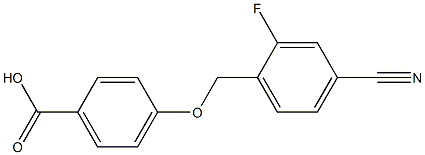 4-[(4-cyano-2-fluorophenyl)methoxy]benzoic acid Struktur