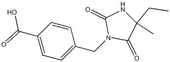 4-[(4-ethyl-4-methyl-2,5-dioxoimidazolidin-1-yl)methyl]benzoic acid Struktur