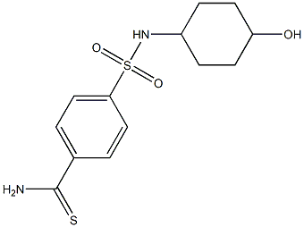 4-[(4-hydroxycyclohexyl)sulfamoyl]benzene-1-carbothioamide Struktur