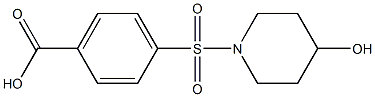 4-[(4-hydroxypiperidine-1-)sulfonyl]benzoic acid Struktur