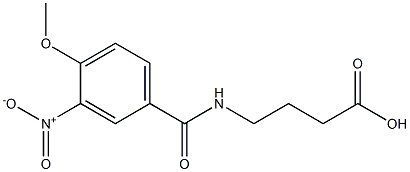 4-[(4-methoxy-3-nitrophenyl)formamido]butanoic acid Struktur