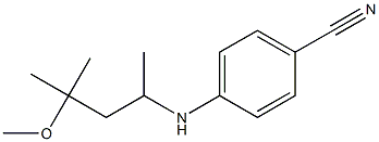 4-[(4-methoxy-4-methylpentan-2-yl)amino]benzonitrile Struktur