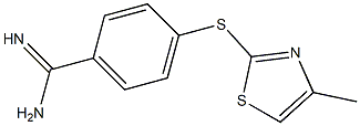 4-[(4-methyl-1,3-thiazol-2-yl)sulfanyl]benzene-1-carboximidamide Struktur