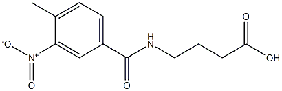 4-[(4-methyl-3-nitrophenyl)formamido]butanoic acid Struktur