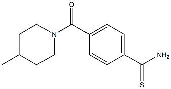 4-[(4-methylpiperidin-1-yl)carbonyl]benzenecarbothioamide Struktur