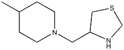 4-[(4-methylpiperidin-1-yl)methyl]-1,3-thiazolidine Struktur