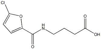 4-[(5-chlorofuran-2-yl)formamido]butanoic acid Struktur