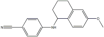 4-[(6-methoxy-1,2,3,4-tetrahydronaphthalen-1-yl)amino]benzonitrile Struktur