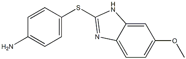 4-[(6-methoxy-1H-1,3-benzodiazol-2-yl)sulfanyl]aniline Struktur