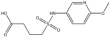 4-[(6-methoxypyridin-3-yl)sulfamoyl]butanoic acid Struktur