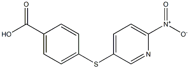 4-[(6-nitropyridin-3-yl)sulfanyl]benzoic acid Struktur