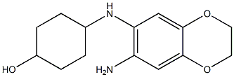 4-[(7-amino-2,3-dihydro-1,4-benzodioxin-6-yl)amino]cyclohexan-1-ol Struktur