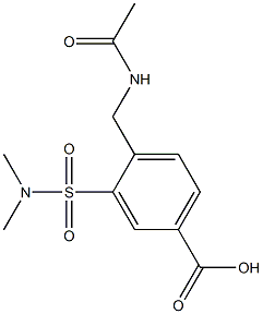 4-[(acetylamino)methyl]-3-[(dimethylamino)sulfonyl]benzoic acid Struktur