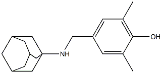 4-[(adamantan-1-ylamino)methyl]-2,6-dimethylphenol Struktur