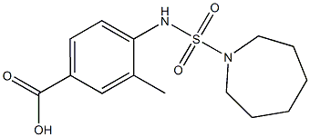 4-[(azepane-1-sulfonyl)amino]-3-methylbenzoic acid Struktur