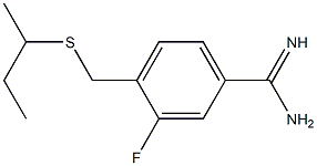 4-[(butan-2-ylsulfanyl)methyl]-3-fluorobenzene-1-carboximidamide Struktur