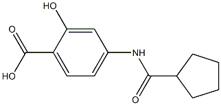 4-[(cyclopentylcarbonyl)amino]-2-hydroxybenzoic acid Struktur