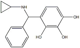 4-[(cyclopropylamino)(phenyl)methyl]benzene-1,2,3-triol Struktur