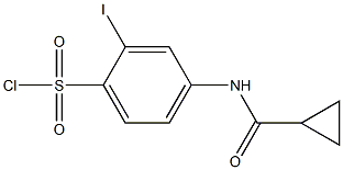 4-[(cyclopropylcarbonyl)amino]-2-iodobenzenesulfonyl chloride Struktur