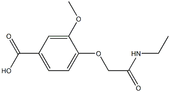 4-[(ethylcarbamoyl)methoxy]-3-methoxybenzoic acid Struktur