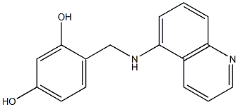 4-[(quinolin-5-ylamino)methyl]benzene-1,3-diol Struktur