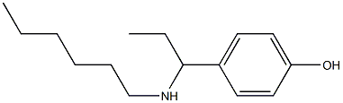 4-[1-(hexylamino)propyl]phenol Struktur