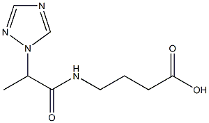 4-[2-(1H-1,2,4-triazol-1-yl)propanamido]butanoic acid Struktur