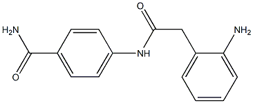 4-[2-(2-aminophenyl)acetamido]benzamide Struktur