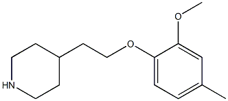 4-[2-(2-methoxy-4-methylphenoxy)ethyl]piperidine Struktur