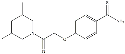 4-[2-(3,5-dimethylpiperidin-1-yl)-2-oxoethoxy]benzene-1-carbothioamide Struktur