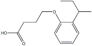 4-[2-(butan-2-yl)phenoxy]butanoic acid Struktur