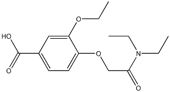 4-[2-(diethylamino)-2-oxoethoxy]-3-ethoxybenzoic acid Struktur