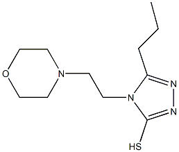 4-[2-(morpholin-4-yl)ethyl]-5-propyl-4H-1,2,4-triazole-3-thiol Struktur