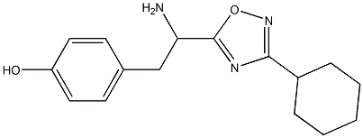 4-[2-amino-2-(3-cyclohexyl-1,2,4-oxadiazol-5-yl)ethyl]phenol Struktur