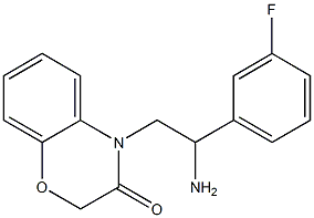 4-[2-amino-2-(3-fluorophenyl)ethyl]-3,4-dihydro-2H-1,4-benzoxazin-3-one Struktur