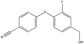 4-[2-fluoro-4-(hydroxymethyl)phenoxy]benzonitrile Struktur