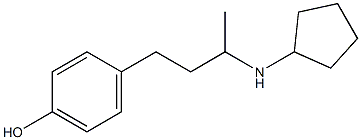 4-[3-(cyclopentylamino)butyl]phenol Struktur