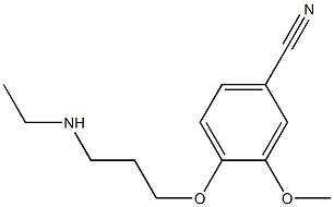 4-[3-(ethylamino)propoxy]-3-methoxybenzonitrile Struktur