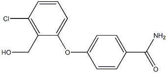 4-[3-chloro-2-(hydroxymethyl)phenoxy]benzamide Struktur