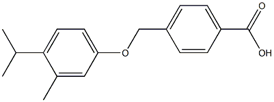 4-[3-methyl-4-(propan-2-yl)phenoxymethyl]benzoic acid Struktur