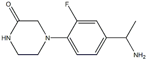 4-[4-(1-aminoethyl)-2-fluorophenyl]piperazin-2-one Struktur