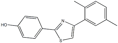 4-[4-(2,5-dimethylphenyl)-1,3-thiazol-2-yl]phenol Struktur