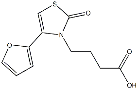 4-[4-(2-furyl)-2-oxo-1,3-thiazol-3(2H)-yl]butanoic acid Struktur