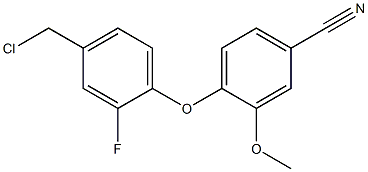 4-[4-(chloromethyl)-2-fluorophenoxy]-3-methoxybenzonitrile Struktur