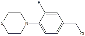 4-[4-(chloromethyl)-2-fluorophenyl]thiomorpholine Struktur